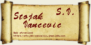 Stojak Vančević vizit kartica